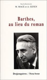 Tapa de Barthes, au lieu du roman