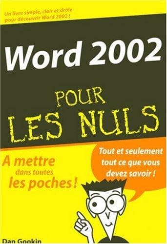 Tapa de Word 2002 pour les nuls