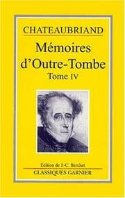 Tapa de Mémoires d'outre-tombe, tome 4