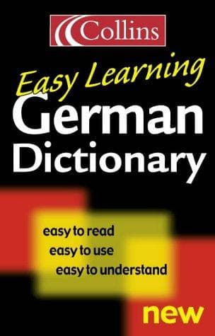 Tapa de Collins easy learning German dictionary