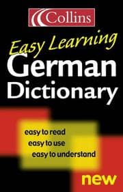 Tapa de Collins easy learning German dictionary