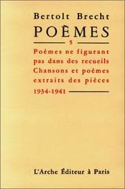 Tapa de Poèmes 1934-1941, tome 5