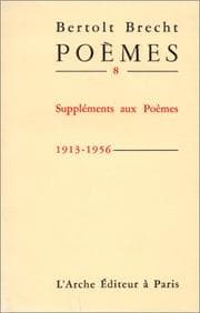Tapa de Poèmes 1913-1958, tome 8