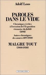 Tapa de Paroles dans le vide - Malgré tout