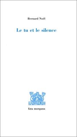 Tapa de Le Tu et le Silence