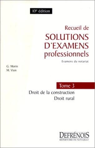 Tapa de Solutions examens professionnels , tome 3