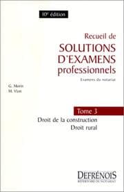 Tapa de Solutions examens professionnels , tome 3