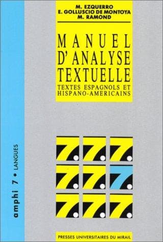 Tapa de Manuel d'analyse textuelle