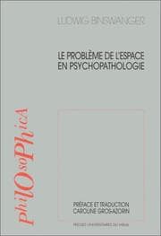 Tapa de Le problème de l'espace en psychopathologie
