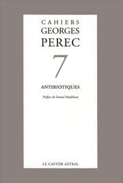 Tapa de Cahiers Georges Perec, numéro 7