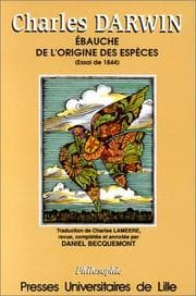 Tapa de Ebauche de l'Origine des espèces