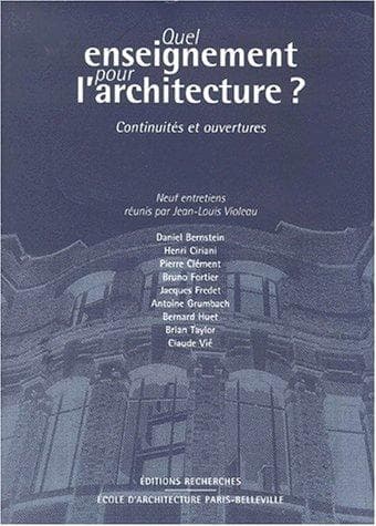 Tapa de Quel enseignement pour l'architecture