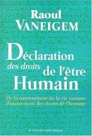 Tapa de Déclaration des droits de l'être Humain