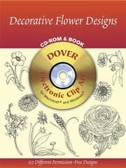 Tapa de Decorative Flower Designs CD-ROM and Book