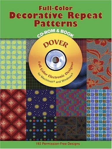 Tapa de Full-Color Decorative Repeat Patterns CD-ROM and Book