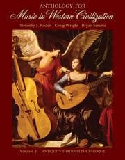 Tapa de Anthology for Music in Western Civilization, Volume I