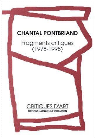 Tapa de Fragments critiques 1978-1998