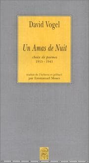 Tapa de Un Amas de nuit, choix de poèmes 1915-1941