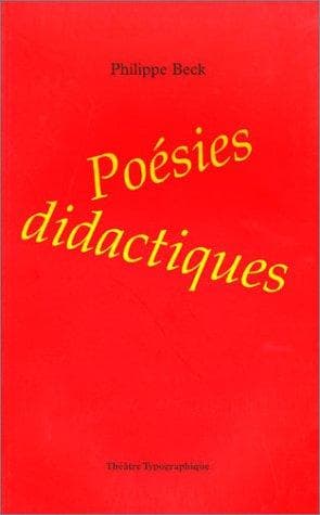 Tapa de Poésies didactiques