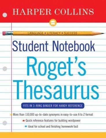 Tapa de HarperCollins Student Notebook A-Z Thesaurus