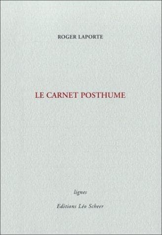 Tapa de Le Carnet posthume