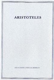 Tapa de Aristoteles Werke in Deutscher Uebersetzung Begruendet Von Ernst Grumach V 18/2-32