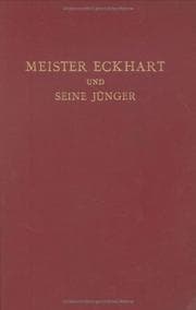 Tapa de Meister Eckhart Und Seine Juenger: Ungedruckte Texte Zur Geschichte Der Deutschen Mystik (Deutsche Neudrucke: Reihe Texte Des Mittelalters)