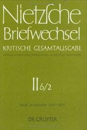 Tapa de Briefwechsel, Kritische Gesamtausgabe, Abt.2, Bd.6, Teilbd.2, Briefe an Nietzsche, Juli 1877 - Dezember 1879