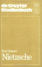 Tapa de Nietzsche. Einführung in das Verständnis seines Philosophierens