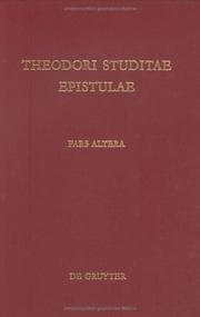 Tapa de Theodori Studitae Epistulae