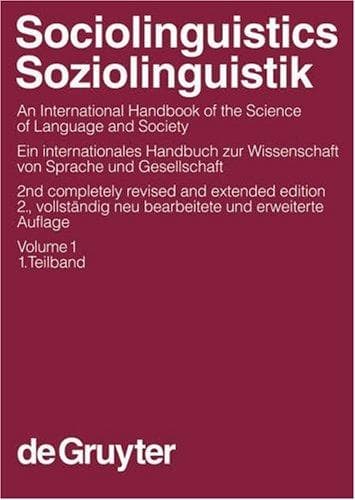 Tapa de Sociolinguistics/Soziolinguistik