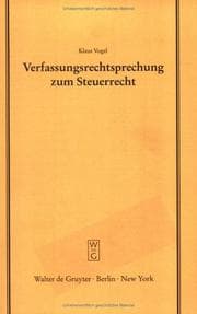 Tapa de Verfassungsrechtsprechung zum Steuerrecht
