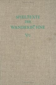 Tapa de Spieltexte Der Wanderbuhne