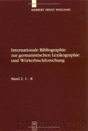 Tapa de Internationale Bibliographie zur germanistischen Lexikographie und Worterbuchforschung: Band 2