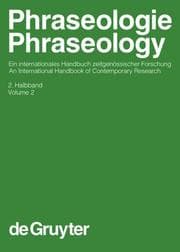 Tapa de Phraseologie / Phraseology: An International Handbook of Contemporary Research