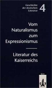 Tapa de Vom Naturalismus zum Expressionismus