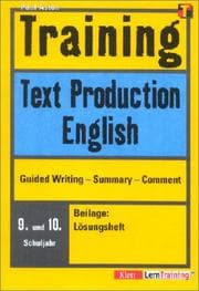 Tapa de Training, Text Production English, 9./10. Schuljahr
