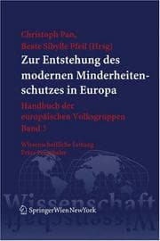 Tapa de Zur Entstehung des modernen Minderheitenschutzes in Europa