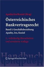 Tapa de O sterreichisches Bankvertragsrecht