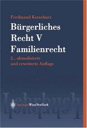 Tapa de Bürgerliches Recht V. Familienrecht