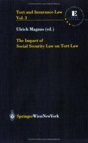 Tapa de The Impact of Social Security Law on Tort Law (Tort and Insurance Law)