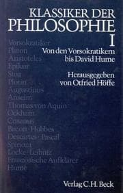 Tapa de Klassiker der Philosophie, 2 Bde., Bd.1, Von den Vorsokratikern bis David Hume