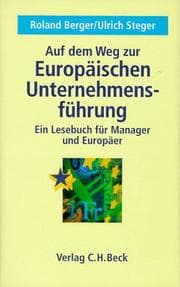 Tapa de Auf dem Weg zur Europäischen Unternehmensführung. Ein Lesebuch für Manager und Europäer