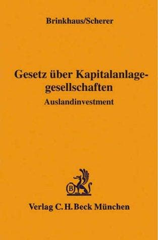 Tapa de Gesetz über Kapitalanlagegesellschaften