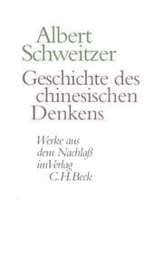 Tapa de Geschichte des chinesischen Denkens