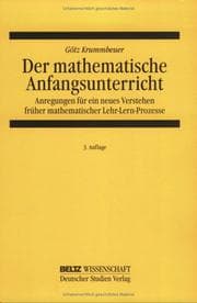 Tapa de Der mathematische Anfangsunterricht