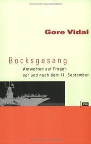 Tapa de Bocksgesang. Antworten auf Fragen vor und nach dem 11. September