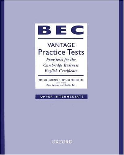 Tapa de BEC Vantage Practice Tests, Upper Intermediate