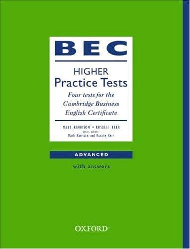 Tapa de BEC Practice Tests, Tests with Key