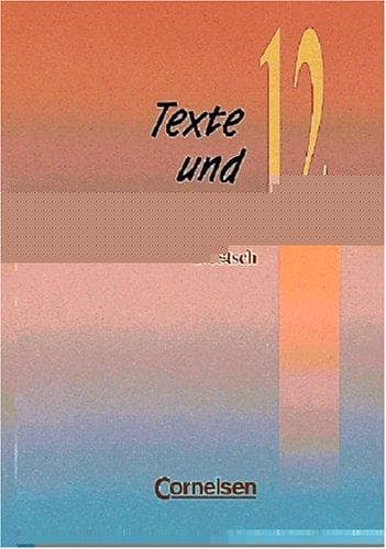 Tapa de Texte und Methoden, 3 Bde., 12. Schuljahr